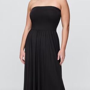 NWT Gap Jersey Strapless Maxi Dress, black, XL